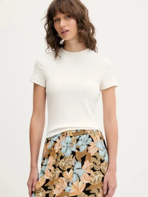 Tommy Jeans t-shirt damski kolor beżowy DW0DW20910