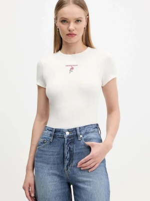 Tommy Jeans t-shirt damski kolor beżowy DW0DW21787
