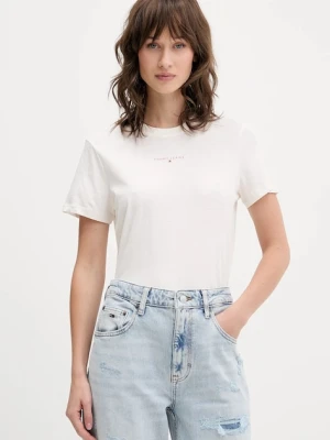 Tommy Jeans t-shirt damski kolor beżowy DW0DW21964