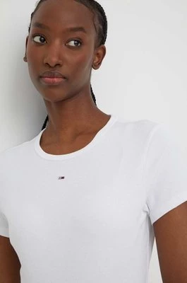 Tommy Jeans t-shirt damski kolor biały DW0DW17383