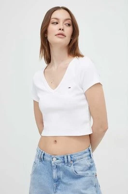 Tommy Jeans t-shirt damski kolor biały DW0DW17384