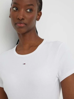 Tommy Jeans t-shirt damski kolor biały DW0DW17383