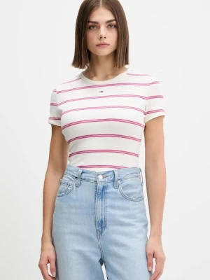 Tommy Jeans t-shirt damski kolor biały DW0DW17383