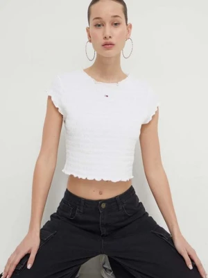 Tommy Jeans t-shirt damski kolor biały DW0DW17888