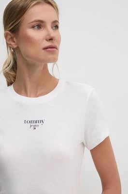 Tommy Jeans t-shirt damski kolor biały DW0DW18397