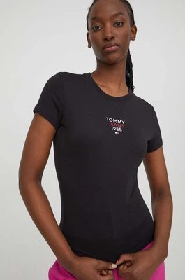 Tommy Jeans t-shirt damski kolor czarny DW0DW17357