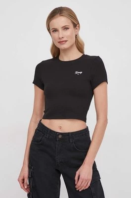 Tommy Jeans t-shirt damski kolor czarny DW0DW17986