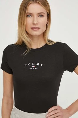 Tommy Jeans t-shirt damski kolor czarny DW0DW18140