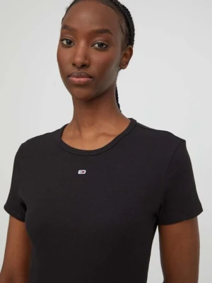 Tommy Jeans t-shirt damski kolor czarny DW0DW17383