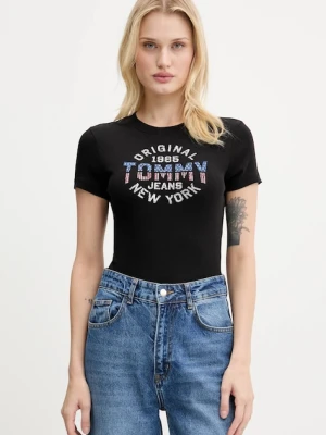 Tommy Jeans t-shirt damski kolor czarny DW0DW21421