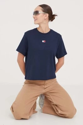 Tommy Jeans t-shirt damski kolor granatowy DW0DW17391