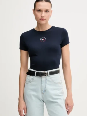 Tommy Jeans t-shirt damski kolor granatowy DW0DW20316
