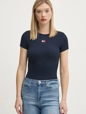 Tommy Jeans t-shirt damski kolor granatowy DW0DW20463