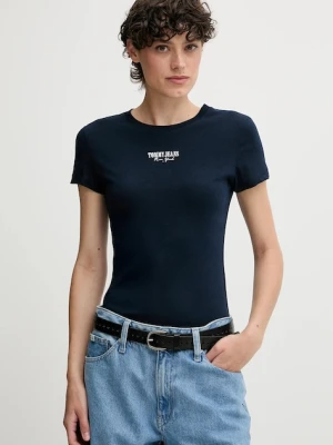 Tommy Jeans t-shirt damski kolor granatowy DW0DW20913