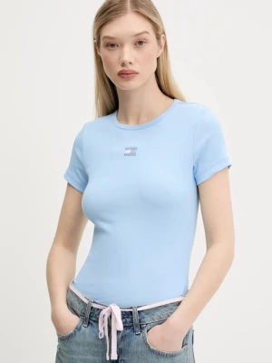 Tommy Jeans t-shirt damski kolor niebieski