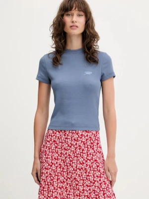 Tommy Jeans t-shirt damski kolor niebieski DW0DW20910