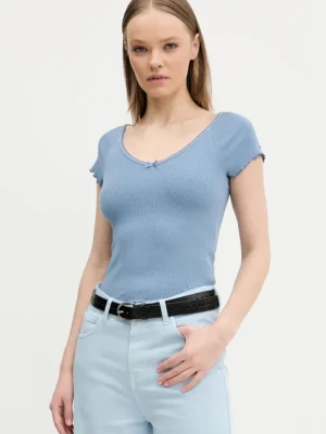 Tommy Jeans t-shirt damski kolor niebieski DW0DW21349