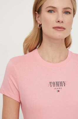 Tommy Jeans t-shirt damski kolor różowy DW0DW17839