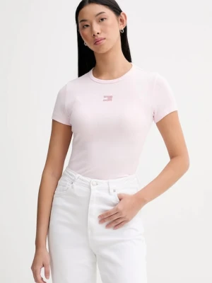Tommy Jeans t-shirt damski kolor różowy DW0DW17881