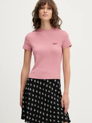Tommy Jeans t-shirt damski kolor różowy DW0DW20910