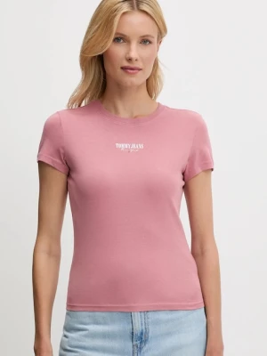 Tommy Jeans t-shirt damski kolor różowy DW0DW20913