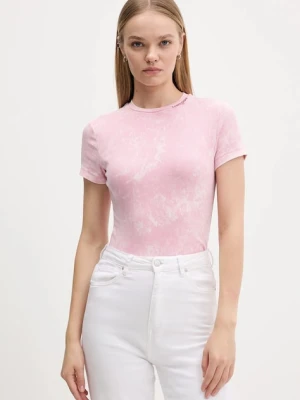 Tommy Jeans t-shirt damski kolor różowy DW0DW21531