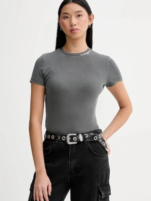 Tommy Jeans t-shirt damski kolor szary DW0DW22079