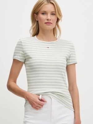 Tommy Jeans t-shirt damski kolor zielony DW0DW17383