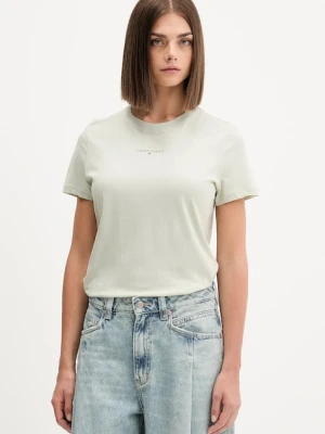 Tommy Jeans t-shirt damski kolor zielony DW0DW21964