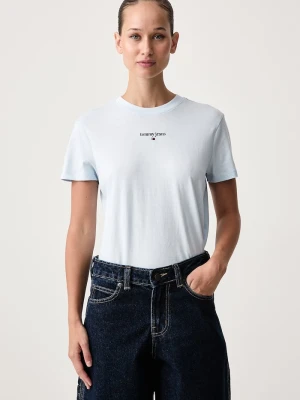 Tommy Jeans T-shirt damski z bawełną niebieski