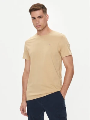 Tommy Jeans T-Shirt DM0DM04411 Beżowy Slim Fit