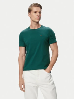 Tommy Jeans T-Shirt DM0DM04411 Zielony ciemny Slim Fit