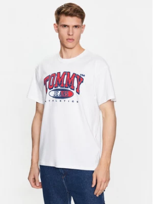 Tommy Jeans T-Shirt DM0DM16407 Biały Relaxed Fit