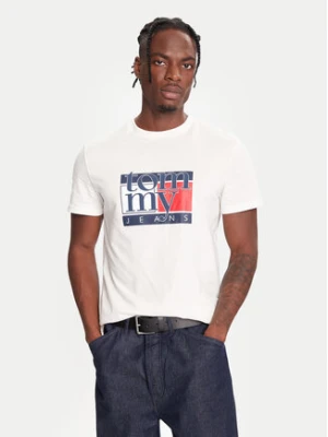 Tommy Jeans T-Shirt DM0DM21977 Biały Regular Fit