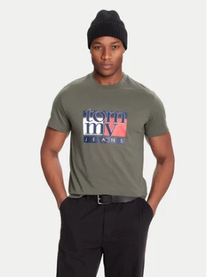 Tommy Jeans T-Shirt DM0DM21977 Khaki Regular Fit