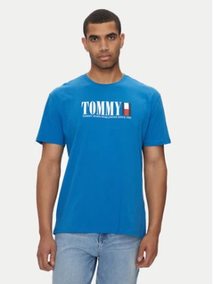 Tommy Jeans T-Shirt DNA Flag DM0DM18533 Niebieski Regular Fit