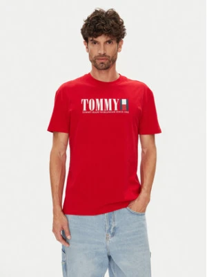 Tommy Jeans T-Shirt Dna Flag DM0DM21941 Czerwony Regular Fit