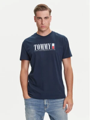 Tommy Jeans T-Shirt Dna Flag DM0DM21941 Granatowy Regular Fit