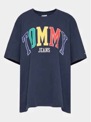 Tommy Jeans T-Shirt DW0DW15694 Granatowy Relaxed Fit