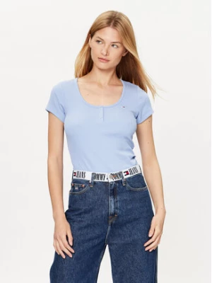 Tommy Jeans T-Shirt DW0DW16107 Błękitny Regular Fit