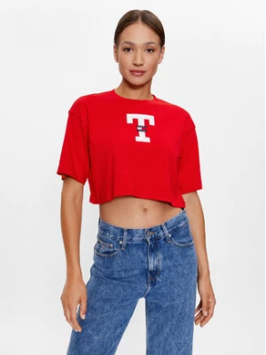 Tommy Jeans T-Shirt DW0DW16167 Czerwony Oversize