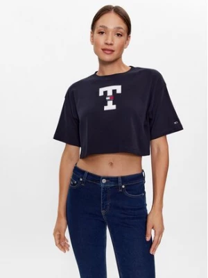 Tommy Jeans T-Shirt DW0DW16167 Granatowy Oversize