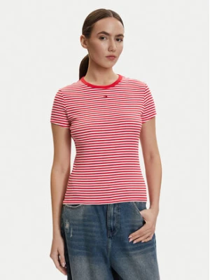 Tommy Jeans T-Shirt DW0DW17383 Czerwony Slim Fit