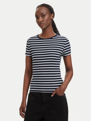 Tommy Jeans T-Shirt DW0DW17383 Granatowy Regular Fit
