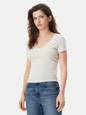 Zdjęcie produktu Tommy Jeans T-Shirt DW0DW20458 Beżowy jasny Slim Fit