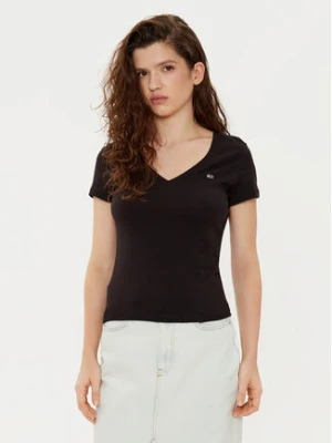 Tommy Jeans T-Shirt DW0DW20458 Czarny Slim Fit