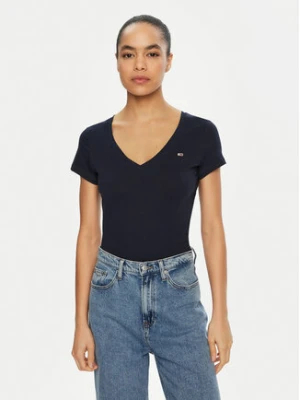 Tommy Jeans T-Shirt DW0DW20458 Granatowy Slim Fit
