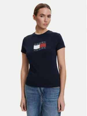 Tommy Jeans T-Shirt DW0DW22781 Granatowy Regular Fit