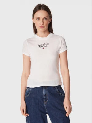 Tommy Jeans T-Shirt Essentail DW0DW14899 Biały Regular Fit
