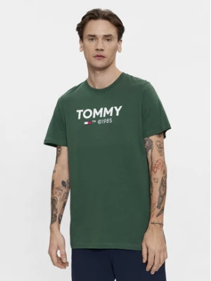 Tommy Jeans T-Shirt Essential DM0DM18264 Zielony Slim Fit